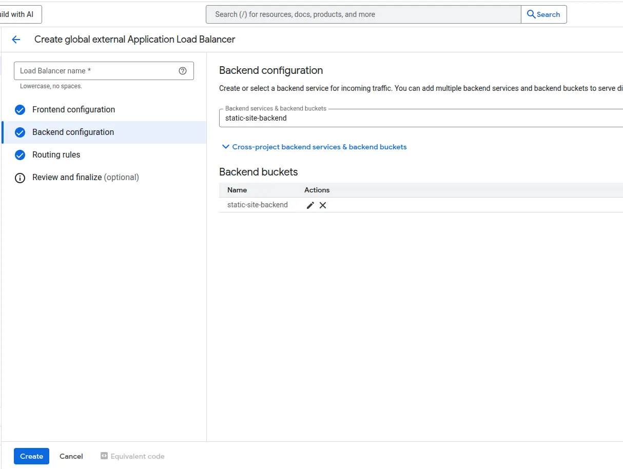 Load balancer routing rules and host configuration